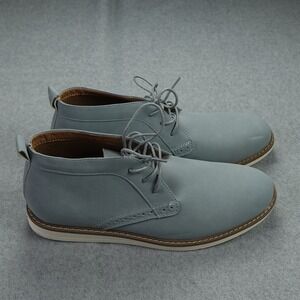 Reserved Footwear Boots Mens 10 Gray Blue Hawser Chukka Brogue Detail Lace‎ Up